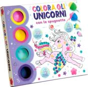 copertina Colora gli unicorni con le spugnette