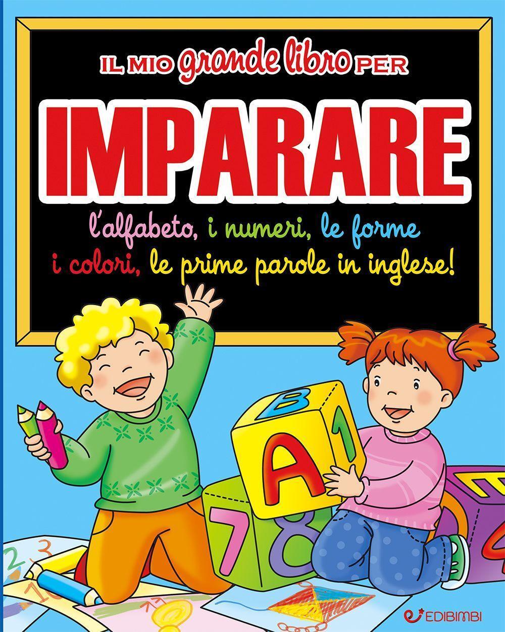 Il mio grande libro per imparare. L'alfabeto, i numeri, le forme, i colori,  le prime parole in inglese! di - Il Libraio