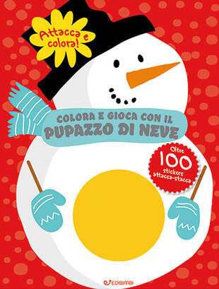 copertina Colora e gioca con il pupazzo di neve. Colorstickers. Ediz. illustrata