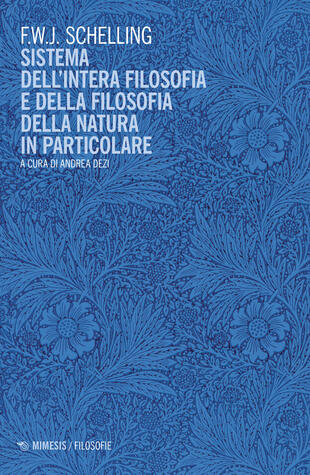 copertina Sistema dell'intera filosofia e della filosofia della natura in particolare