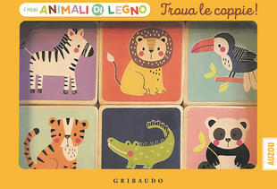 copertina Trova le coppie. I miei animali di legno. Ediz. a colori. Con 18 sagome di legno. Con Poster