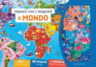 copertina Il mondo. Imparo con i magneti. Ediz. a colori. Con 81 magneti dei paesi. Con tabellone magnetico gigante