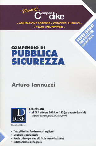 copertina Compendio di pubblica sicurezza. Con espansione online