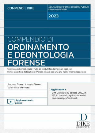 copertina Compendio di ordinamento e deontologia forense
