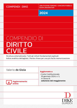 copertina Compendio di diritto civile. Con aggiornamento online
