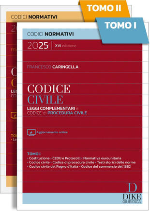 copertina Codice civile. Leggi complementari e codice di procedura civile 2025. Con aggiornamento online
