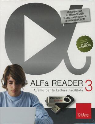 copertina ALFa Reader 3 plus. (KIT: libro e chiavetta USB). Ausilio per la lettura facilitata. Lettore vocale