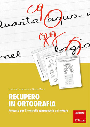 copertina Recupero in ortografia. Percorso per il controllo consapevole dell'errore