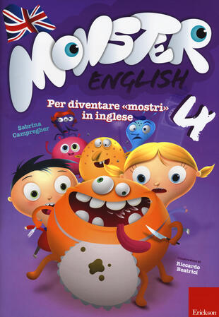 copertina Monster english. Per diventare «mostri» in inglese. Con adesivi