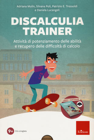copertina Discalculia trainer. Attività di potenziamento delle abilità e recupero delle difficoltà di calcolo. Kit. Con Altro dispositivo digitale