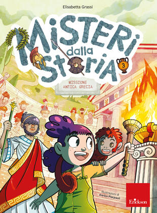 copertina Misteri dalla storia. Classe quinta. Missione antica Grecia. Vol. 3