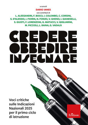 copertina Credere obbedire insegnare. Voci critiche sulle Indicazioni Nazionali 2025 per il primo ciclo di istruzione