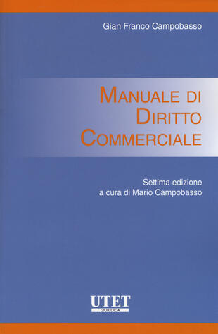 copertina Manuale di diritto commerciale