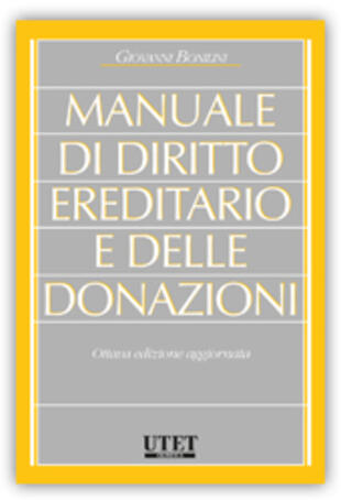 copertina Manuale di diritto ereditario e delle donazioni