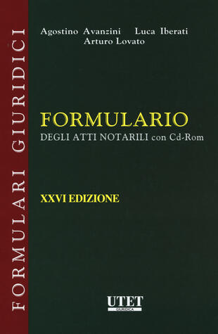 copertina Formulario degli atti notarili. Con CD-ROM