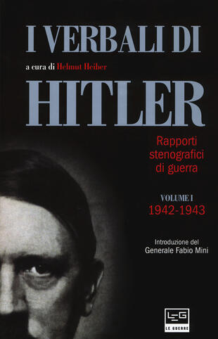 copertina I verbali di Hitler. Rapporti stenografici di guerra