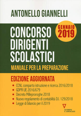 copertina Concorso dirigenti scolastici. Manuale per la preparazione