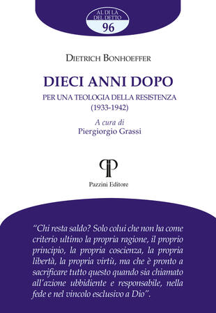 copertina Dieci anni dopo. Per una teologia della resistenza (1933-1942)