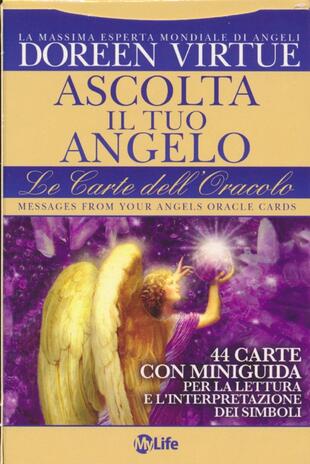 copertina Ascolta il tuo angelo. Le carte dell'oracolo. 44 Carte. Con libro