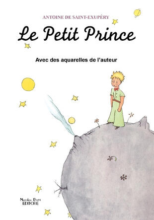 copertina Le Petit Prince avec des aquarelles de l'auteur