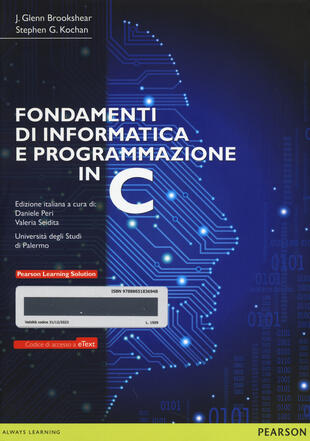 copertina Fondamenti di informatica e programmazione in C. Con e-text. Con espansione online