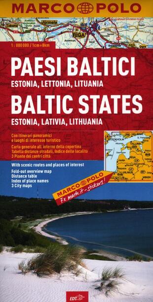 copertina Paesi baltici, Estonia, Lettonia, Lituania 1:800.000