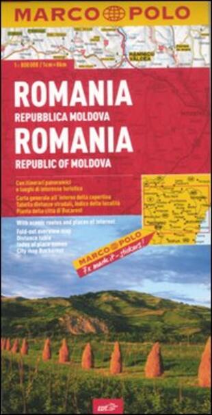 copertina Romania, Repubblica Moldova 1:800.000. Ediz. multilingue