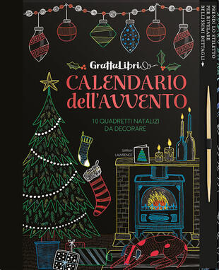 copertina Grattalibri. Calendario dell'avvento. 10 quadretti natalizi da decorare. Con gadget