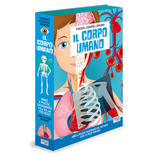 copertina Il corpo umano. Viaggia, conosci, esplora. Ediz. a colori. Con puzzle