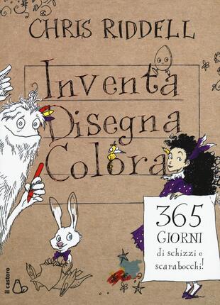 copertina Inventa, disegna, colora. 365 giorni di schizzi e scarabocchi