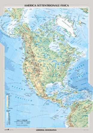 copertina Nord America fisica e politica