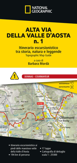 copertina Alta via della Valle d'Aosta n. 1. Itinerario escursionistico tra storia, natura e leggende. Donnas - Courmayeur