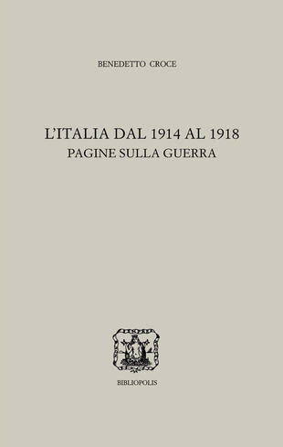 copertina L' Italia dal 1914 al 1918. Pagine sulla guerra