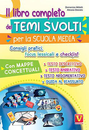 copertina Il libro completo dei temi per la scuola media. Con mappe concettuali, consigli pratici, focus lessicali, checklist
