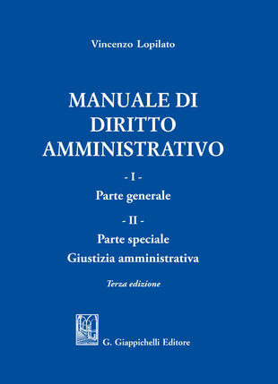 copertina Manuale di diritto amministrativo