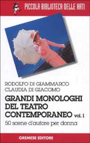 copertina Grandi monologhi del teatro contemporaneo