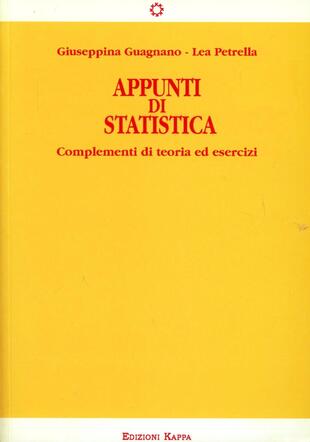 copertina Appunti di statistica. Complementi di teoria ed esercizi
