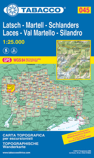 copertina Val Martello-Silandro-Laces-Martell-Schlanders-Latsch 1:25.000