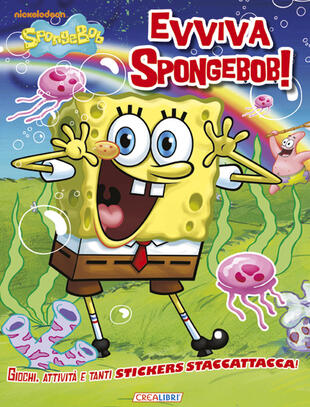 copertina Evviva SpongeBob! Con adesivi