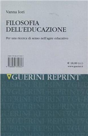 copertina Filosofia dell'educazione. Per una ricerca di senso nell'agire educativo