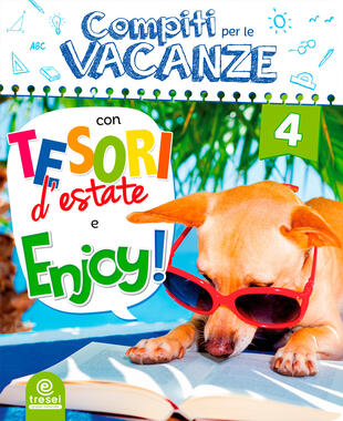 copertina Compiti per le vacanze: Tesori d'estate-Enjoy! Per la Scuola elementare. Vol. 4