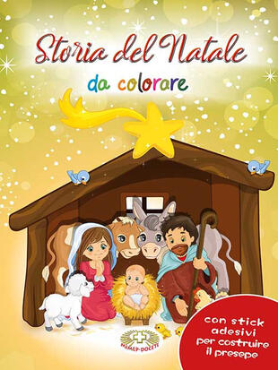 copertina Storia del Natale da colorare. Con adesivi. Ediz. a colori
