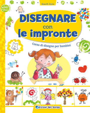 copertina Disegnare con le impronte. Corso di disegno per bambini
