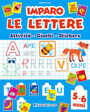 copertina Imparo le lettere. Con adesivi