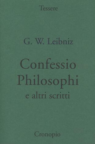 copertina Confessio philosophi e altri scritti