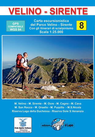 copertina Velino-Sirente. Carta escursionistica del Parco Velino-Sirente. Con gli itinerari di scialpinismo. Scala 1:25.000