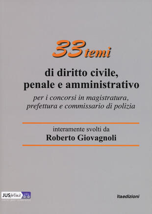 copertina 33 temi di diritto civile, penale e amministrativo per il concorso in magistratura