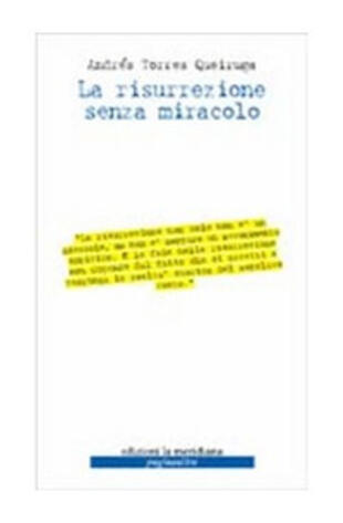 copertina La risurrezione senza miracolo