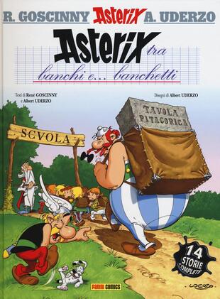 copertina Asterix tra banchi e... banchetti