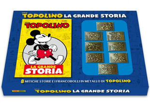 copertina Topolino. La grande storia. Con 8 francobolli in metallo